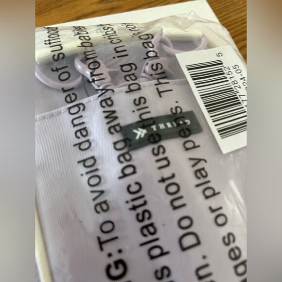 Threads Lilac and White Crossbody Bag Women versatile everyday adjustable New! - Picture 2 of 3